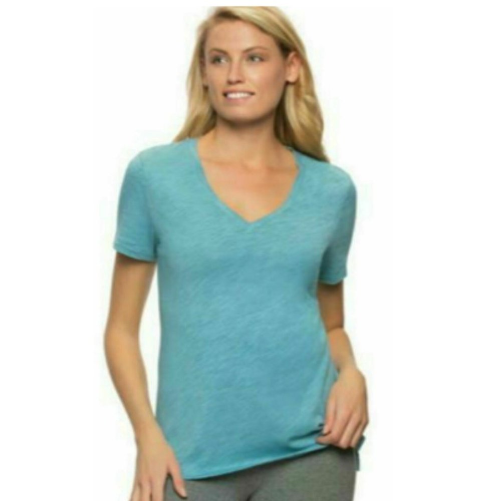 NWoT Felina Women's Cozy Everyday Short Sleeve V-Neck T Shirt Size M $35 JK710